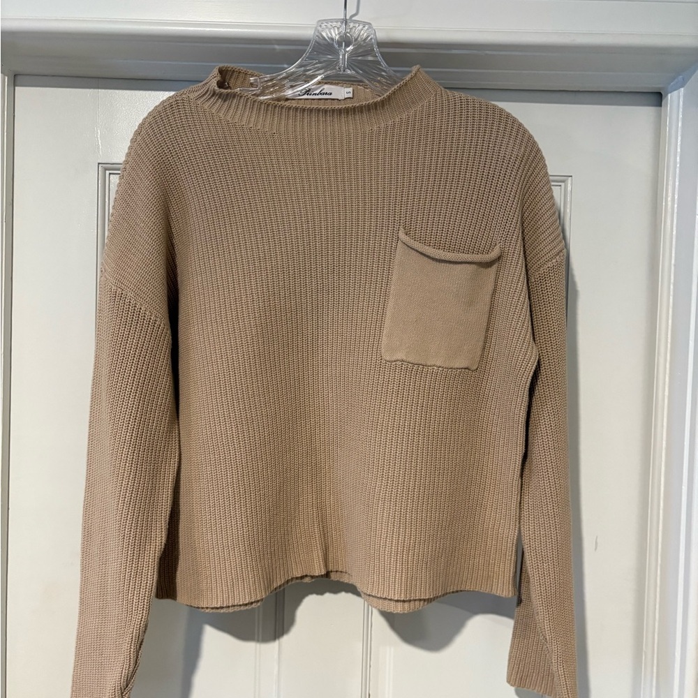 Prinbara Beige Knit Sweater